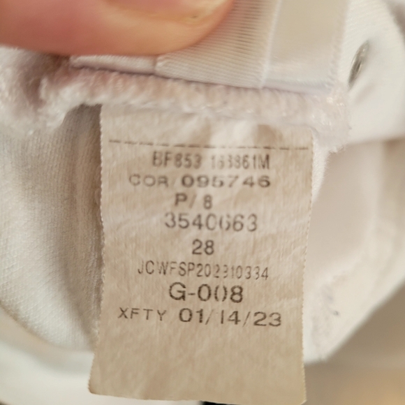 J.Crew Factory white Essential Straight denim jean button fly 28 - Picture 6 of 8